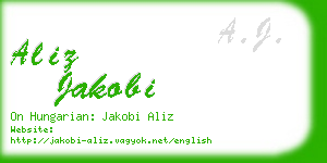 aliz jakobi business card